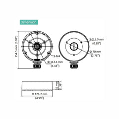 DS-1280ZJ-DM8 Outdoor Conduit Base Junction Box for Hikvision Dome Camera DS-2CD2342WD-I, DS-2CD2363G0-I etc - LINOVISION US Store