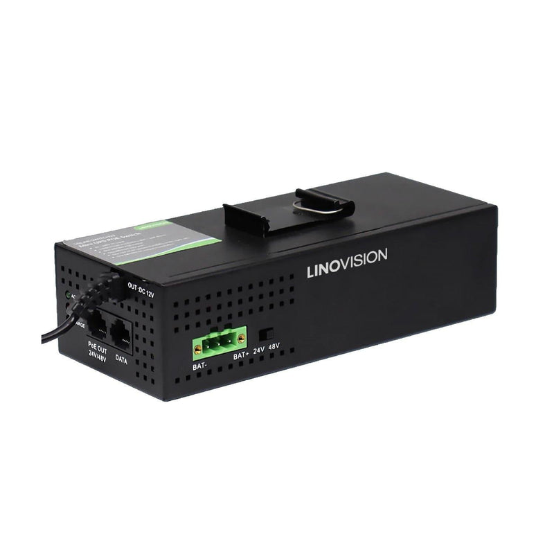 2-Port UPS POE Switch Provides 24V/48V POE and 12V/24V/48V DC Output - LINOVISION US Store