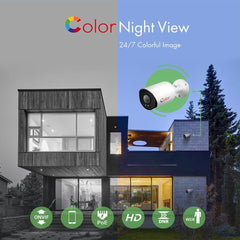 8 Channel 4K NVR PoE IP Camera System H.265+ 8 Channel 4K NVR and 8 Pcs 8MP Colorful Night View PoE Bullet Security Cameras With 2TB HDD - LINOVISION US Store