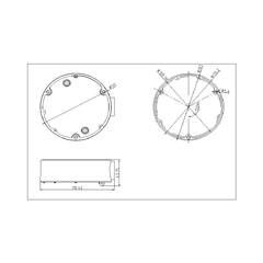 Junction box for Hikvision mini dome camera White Aluminum alloy DS-1280ZJ-DM18 - LINOVISION US Store