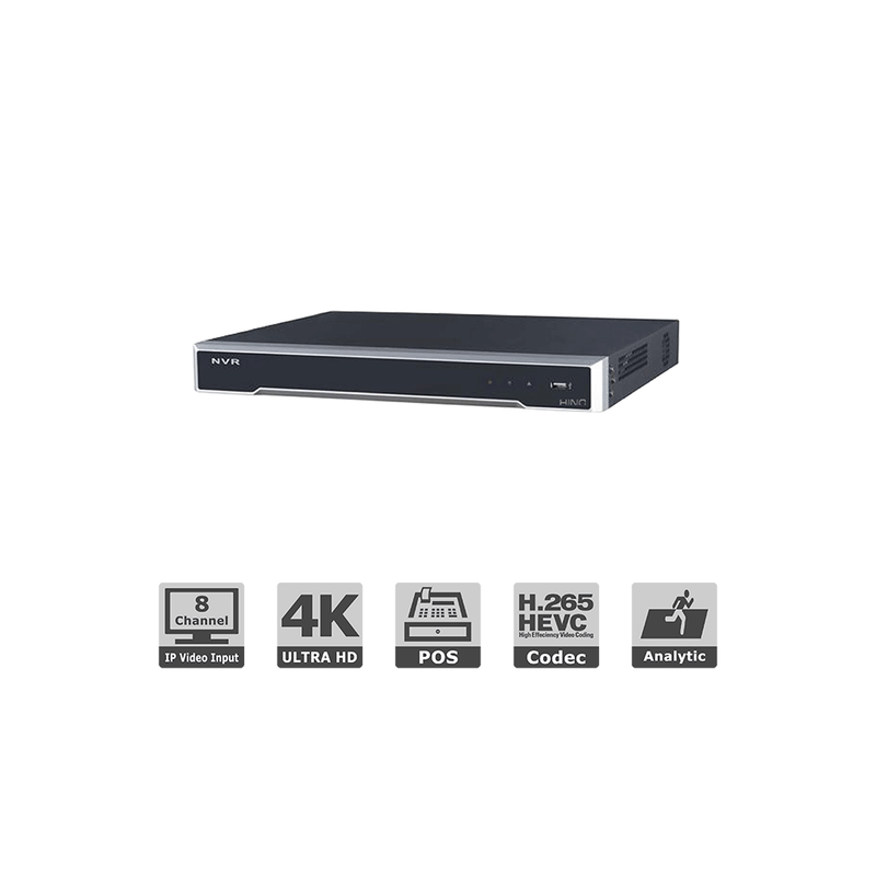 8ch POE NVR, max 2 HDD  support POS integration  1U case (NVR508P8-I2 ) - LINOVISION US Store