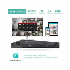 16 Channel 4K IP PoE Security Camera System 16ch 4K NVR and 8 Outdoor 8MP Dome PoE IP Cameras with 4TB HDD - LINOVISION US Store