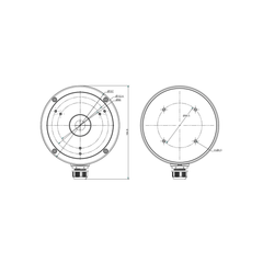 Junction box for Hikvision turret dome camera White Aluminum alloy DS-1280ZJ-M - LINOVISION US Store