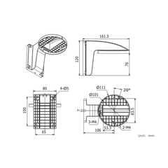 DS-1258ZJ wall-mount bracket for Hikvision Fixed Lens Dome IP Camera DS-2CD21x2 White plastic - LINOVISION US Store