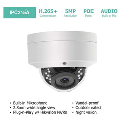 16 Channel 4K PoE Security Camera System 16CH 4K NVR and 10 Outdoor 5MP Dome PoE IP Cameras with 4TB HDD - LINOVISION US Store