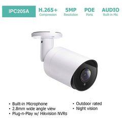 16 Channel 4K PoE IP Camera System 16 Channel 4K NVR and 16 5MP PoE Bullet Security Cameras With 4TB HDD - LINOVISION US Store