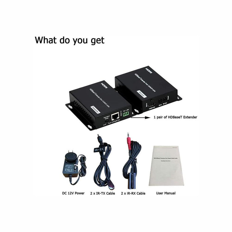 3D 4K IR PoC HDMI Extender HDCP2.2 &HDCP1.4 Compliant Transmit up to 1080p(230ft) 4K(132ft) - LINOVISION US Store