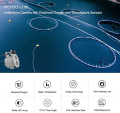 Industrial Underwater Camera with Dissolved Oxygen and Temperature Sensors designed for for Aquaculture farms - LINOVISION US Store