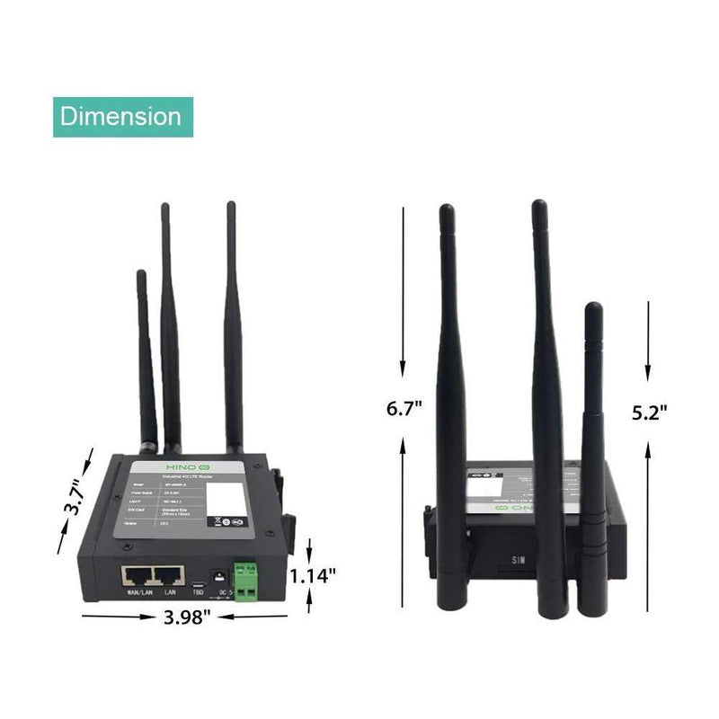 Industrial 4G LTE WiFi Router with SIM Card Slot, 4G VPN Router