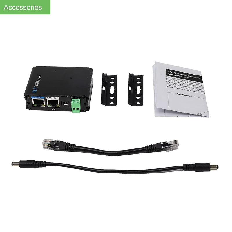 Industrial Gigabit POE+ Splitter, Hot Switchable DC12V or DC24V Output, Wide Voltage Input, IEEE802.3af/at POE to DC Power Supply for Security Cameras, Wireless AP, Access Control Systems - LINOVISION US Store