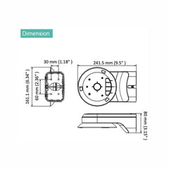 DS-1294ZJ-TRL Wall Mounting Bracket for Hikvision Multiple Lens Camera - LINOVISION US Store