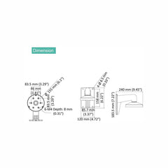 DS-1473ZJ-155 Hikvision Outdoor Wall Mount Bracket for  Varifocal Dome Camera - LINOVISION US Store