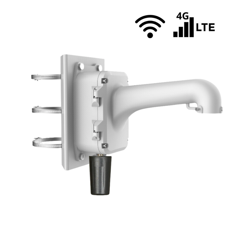 Wall-mount & Pole-mount PTZ Bracket with built-in 4G LTE & WiFi Connectivity