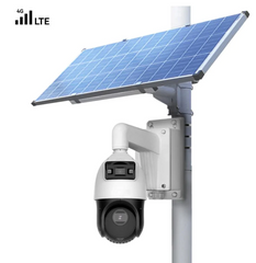 Complete and Easy to Install 4G LTE Solar Powered Camera System with 4MP Dual-Lens PTZ Camera