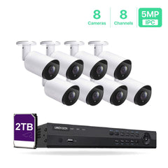 8 Channel 4K PoE IP Camera System 8 Channel 4K NVR and 8 Pcs 5MP PoE Bullet Security Cameras with 2TB HDD - LINOVISION US Store