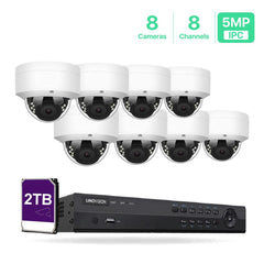8 Channel 4K NVR PoE IP Camera System H.265+ 8 Channel 4K NVR with 2TB HDD and 8 Outdoor 5MP PoE Dome Security Cameras - LINOVISION US Store