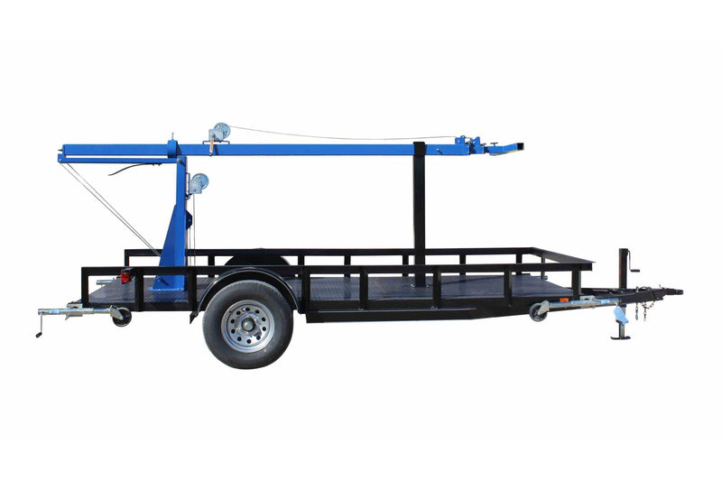 25' 3-Stage Light Mast on 12' Tandem Axle Trailer - Extends up to 25 Feet - Mount LED, HID, Halogen - LINOVISION US Store