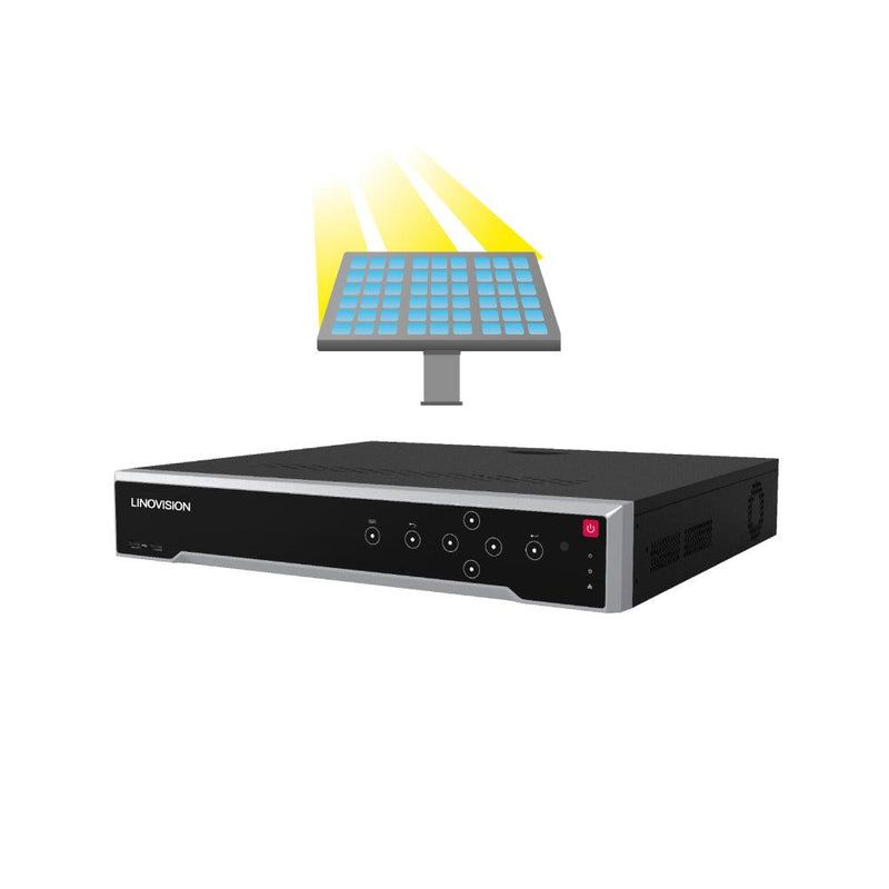 32ch 4K Solar NVR for Solar Powered Cameras and 4G LTE Wireless Cameras, Max. 40TB Storage - LINOVISION US Store