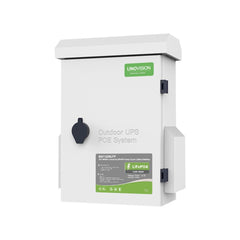 Outdoor UPS POE Power for One Camera System with 30AH LiFePO4 Battery and 4G Router, Dimension 30x40x15cm - LINOVISION US Store