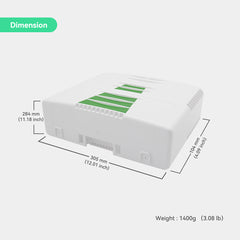 Gigabit 11 Ports Outdoor PoE Switch with 8 PoE Ports and Passive 24V PoE for Ubiquiti Wireless Bridge