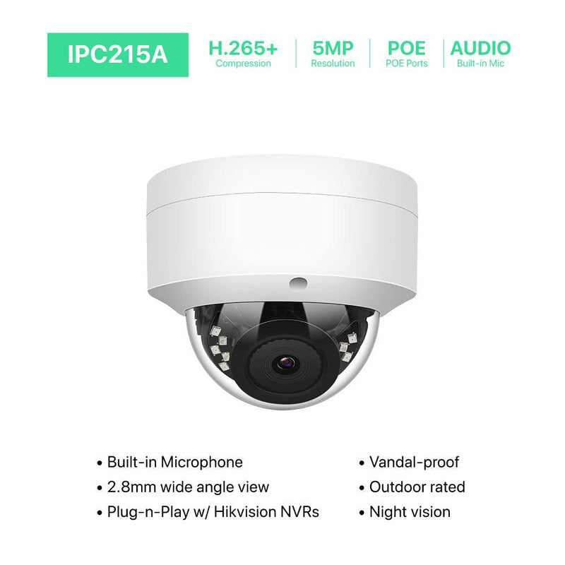8 Channel 4K NVR PoE IP Camera System H.265+ 8 Channel 4K NVR with 2TB HDD and 8 Outdoor 5MP PoE Dome Security Cameras - LINOVISION US Store
