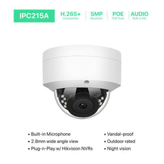 8 Channel 4K NVR PoE IP Camera System H.265+ 8 Channel 4K NVR with 2TB HDD and 8 Outdoor 5MP PoE Dome Security Cameras - LINOVISION US Store