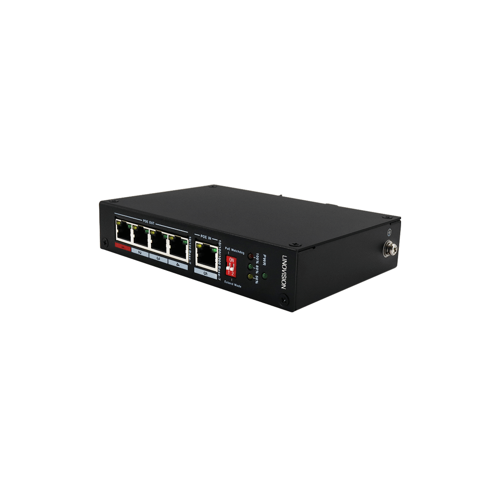 4 ports PoE Extender to split one PoE cable to power 4 PoE devices, an
